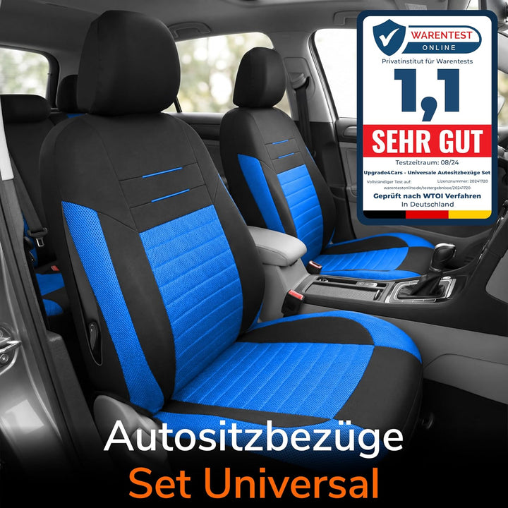 Upgrade4cars Autositzbezüge Set Universal Version 2026 | Auto-Schonbezüge für die Vordersitze & Rück