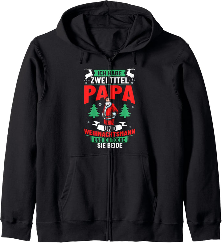 Weihnachtsoutfit Weihnachtsfest Weihnachtskleidung Papa Kapuzenjacke