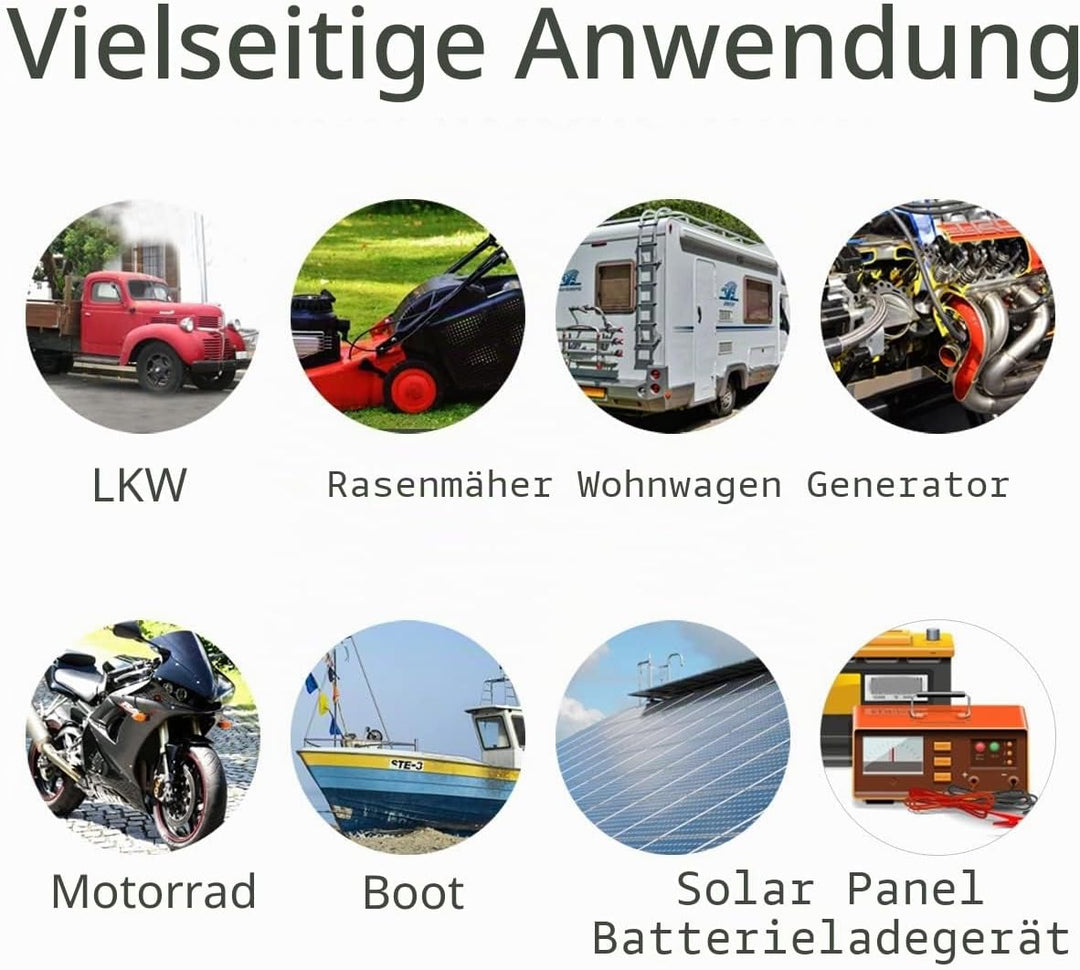 SAE Wetterfest Steckdose Seitenwandanschluss, 12AWG SAE Socket auf Ringkabelschuh Kabel mit 10A 15A
