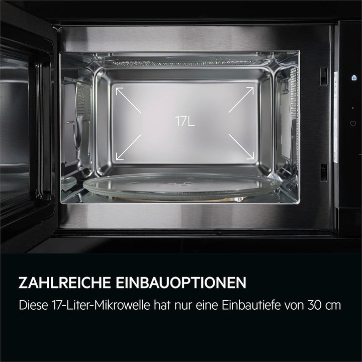 AEG Einbau-Mikrowelle Serie 6000 mit Steam Set - 60 cm - 17 L Garraum - Touch-Bedienung - Display mi