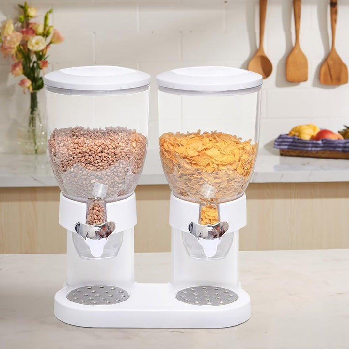 Müslispender doppelt, mit Portionierer, Cornflakes & Süssigkeiten, Cerealienspender, Cornflakes Spen