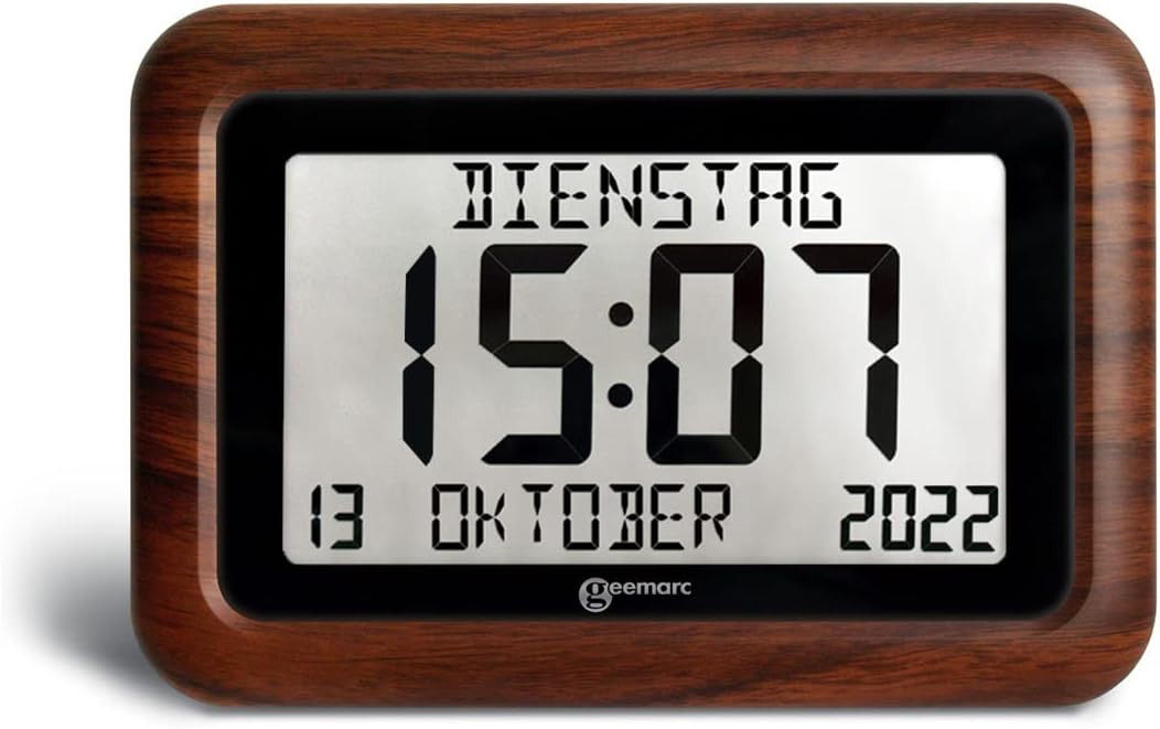 Kalenderuhr - Geemarc Viso10 mit automatischer Zeiteinstellung und grossen Buchstaben - Für Menschen