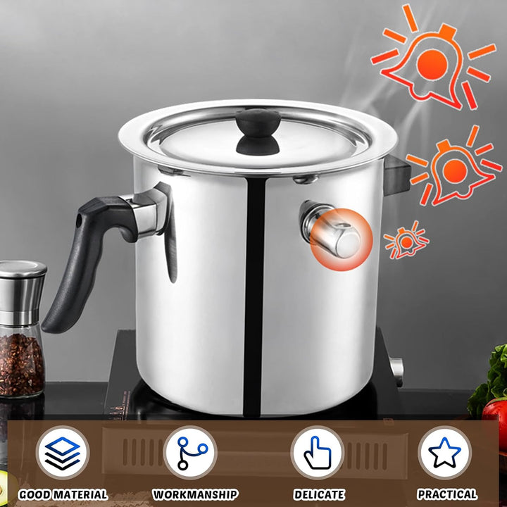 Milchtopf, 1,8 Liter Doppelwandig Edelstahl Milchtopf Ø17 Simmertopf mit Ausgiesser und deckel, 15 c