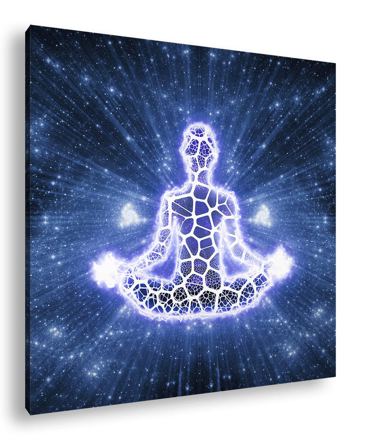 Yoga Meditation Format: 70x70 als Leinwandbild, Motiv fertig gerahmt auf Echtholzrahmen, Hochwertige