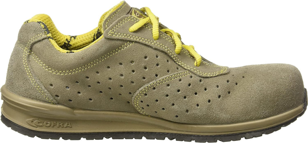 Cofra 78670-008.W43 DORIO S1 P SRC Sicherheitsschuhe, Beige/Gelb, Grösse 43 43 EU, 43 EU
