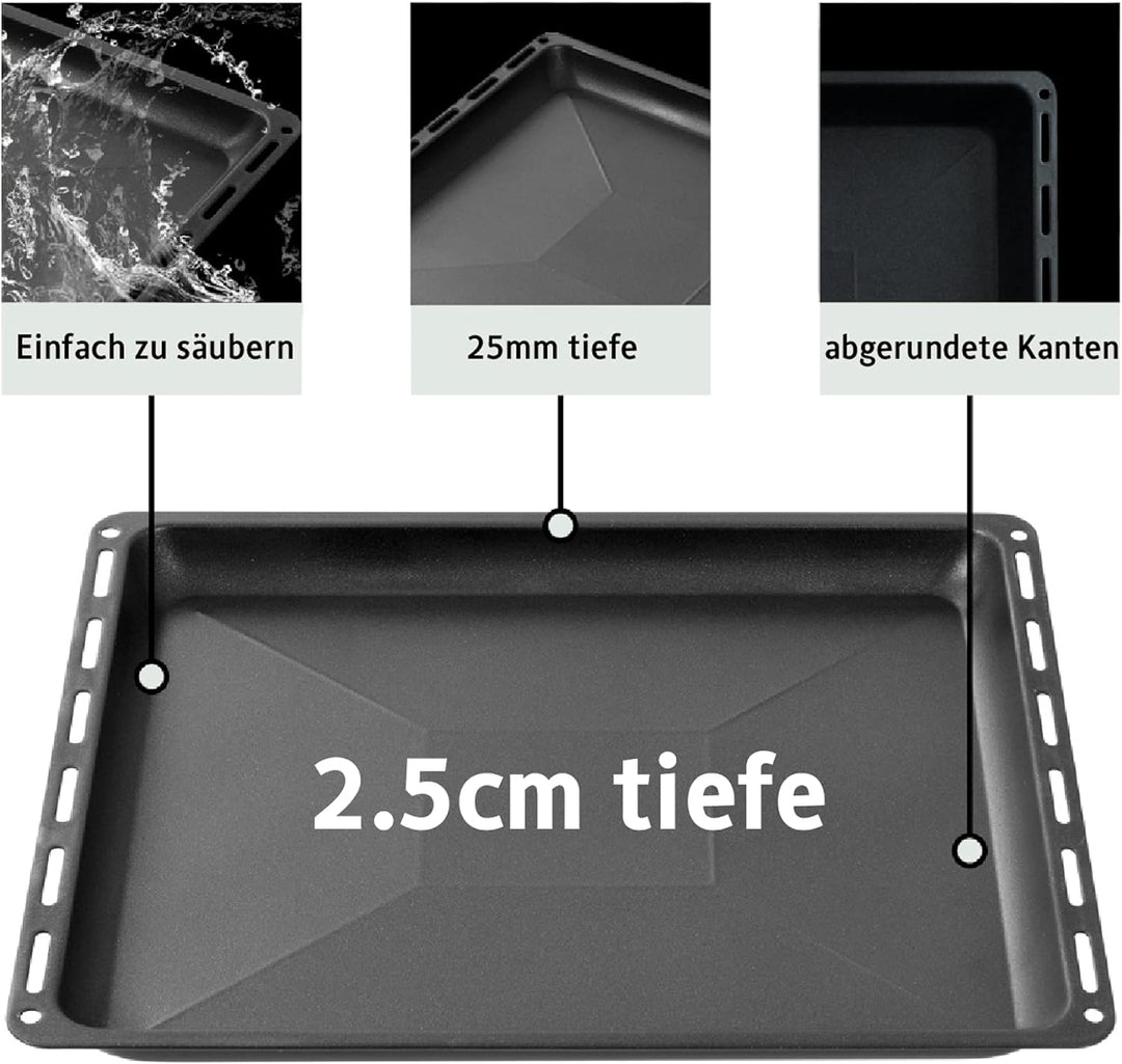 ICQN 445 x 375 x 25 mm Antihaft-Beschichtung Backblech, Passend für Whirlpool, Ignis, Bauknecht, Ind