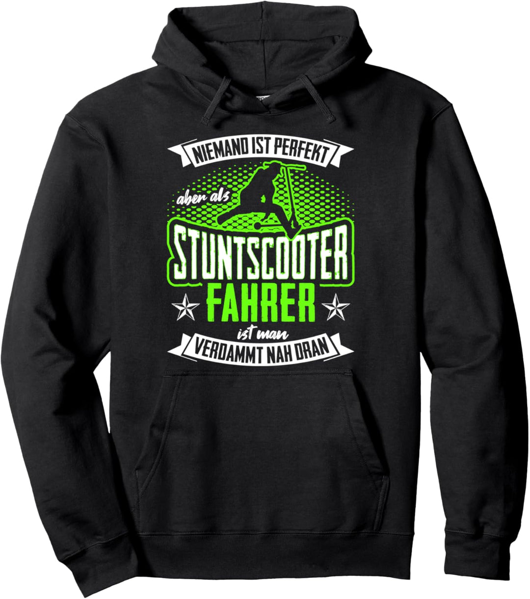 Stunt Scooter Fahrer Spruch Vintage Trick Roller Tretroller Pullover Hoodie