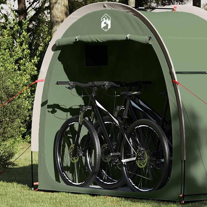 Tragbares Fahrrad Lagerzelt mit Dach und Stauraum grün, x x, wasserdichtes Polyester, mit PU Beschic