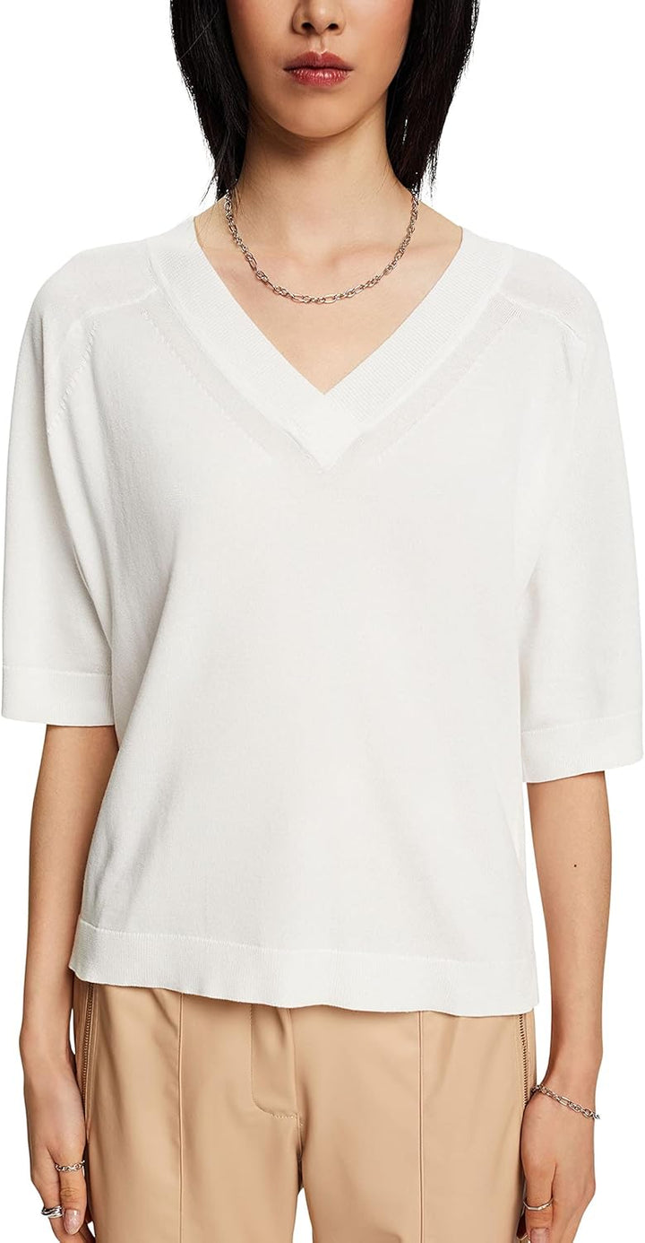 Esprit Collection Kurzarm-Strickpullover S 110/Off White, S 110/Off White