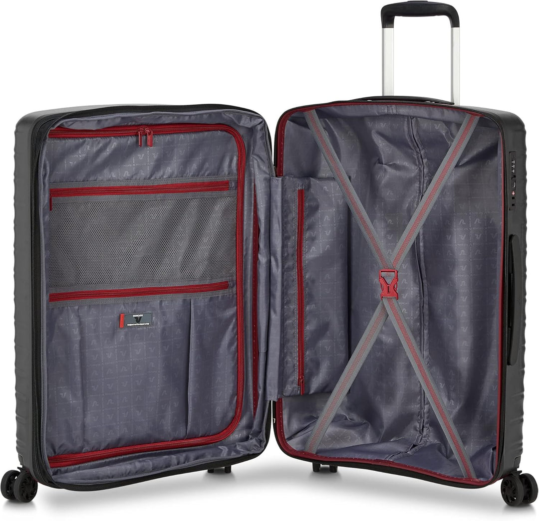 RONCATO Wave - 4-Rollen-Trolley M 65 cm erw. nero Schwarz, Schwarz