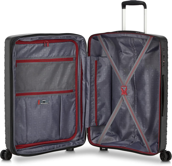 RONCATO Wave - 4-Rollen-Trolley M 65 cm erw. nero Schwarz, Schwarz