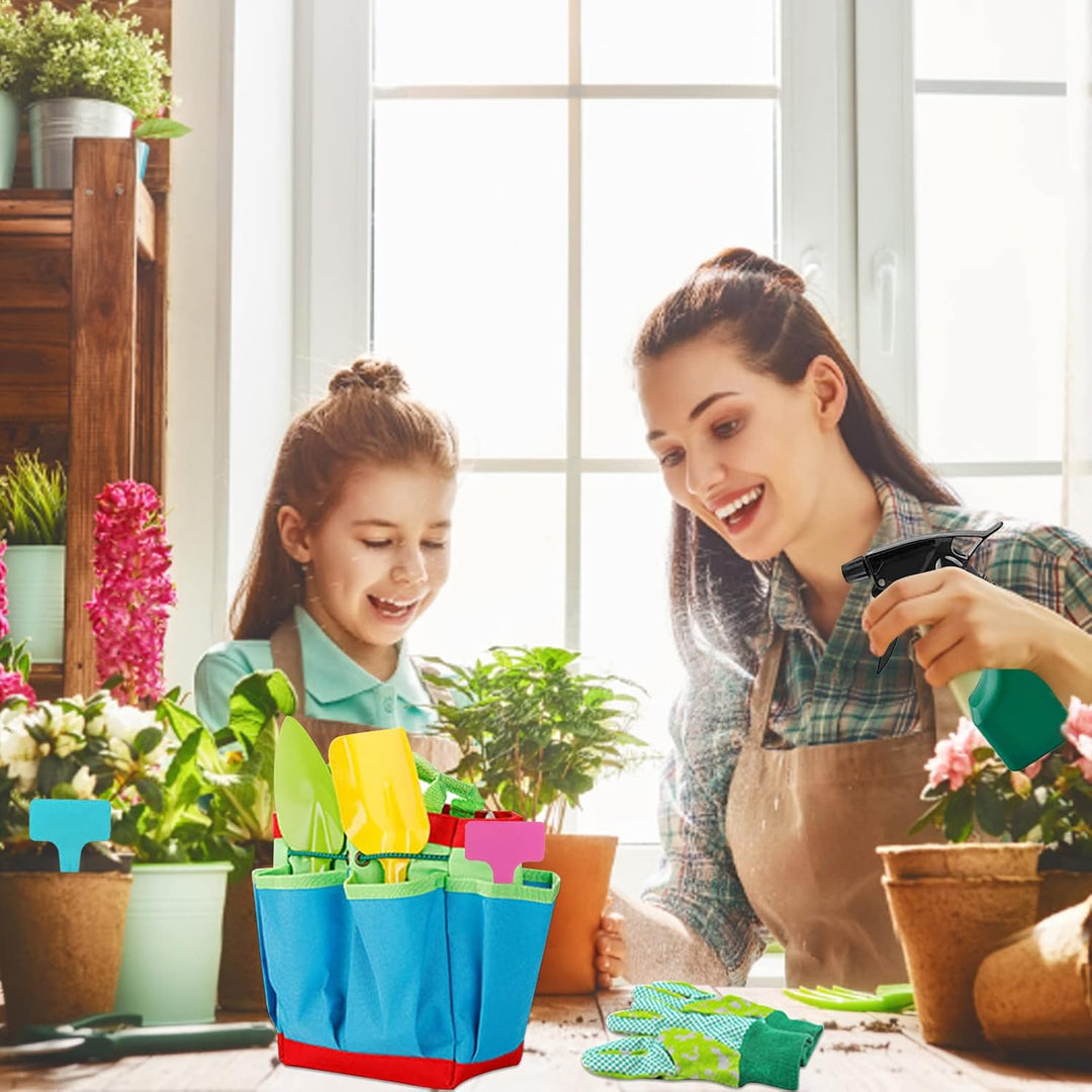 23 Stück Kinder Gartenarbeit Set, Gartenset kinder Gartenarbeit, Gartenwerkzeug Kinders Mit Giesskan
