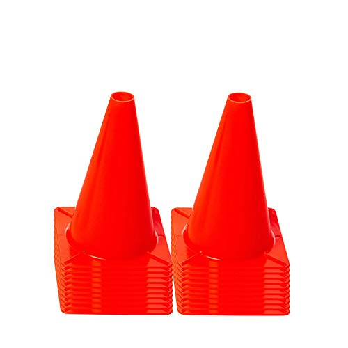 (20er Pack) Flexibarrier Kunststoff Verkehrskegel 30cm (Fluoreszierendes Orange), Fluoreszierendes O