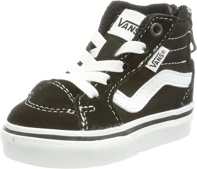 Vans Unisex Kinder Filmore Hi Zip Suede/Canvas Sneaker 17.5 EU Suede Canvas Black White, 17.5 EU Sue