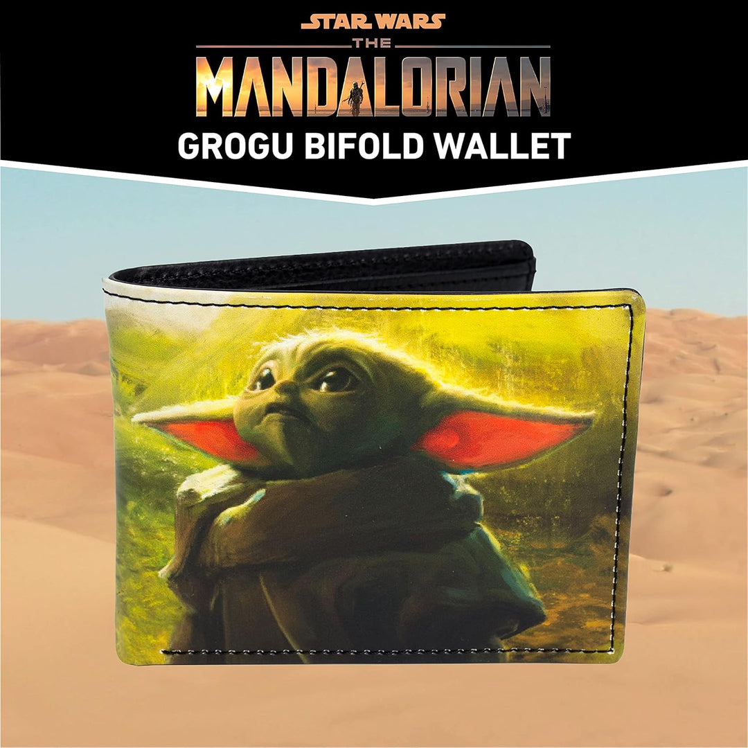 Concept One Disney Star Wars Mandalorian Slim Bifold Reisebrieftasche Grün, Gr&amp;