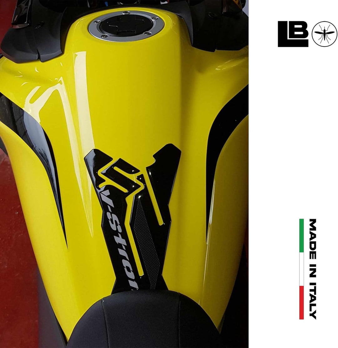 LABELBIKE 3D Aufkleber Motorrad Tankpad kompatibel mit Suzuki | V-Strom 650 2017-2025, Harzschutz, K
