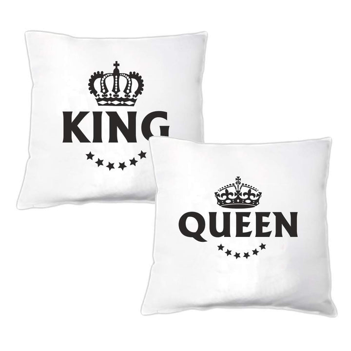 4you Design Kissen Set King & Queen – Geschenkidee für Paare z.B Sie & Ihn