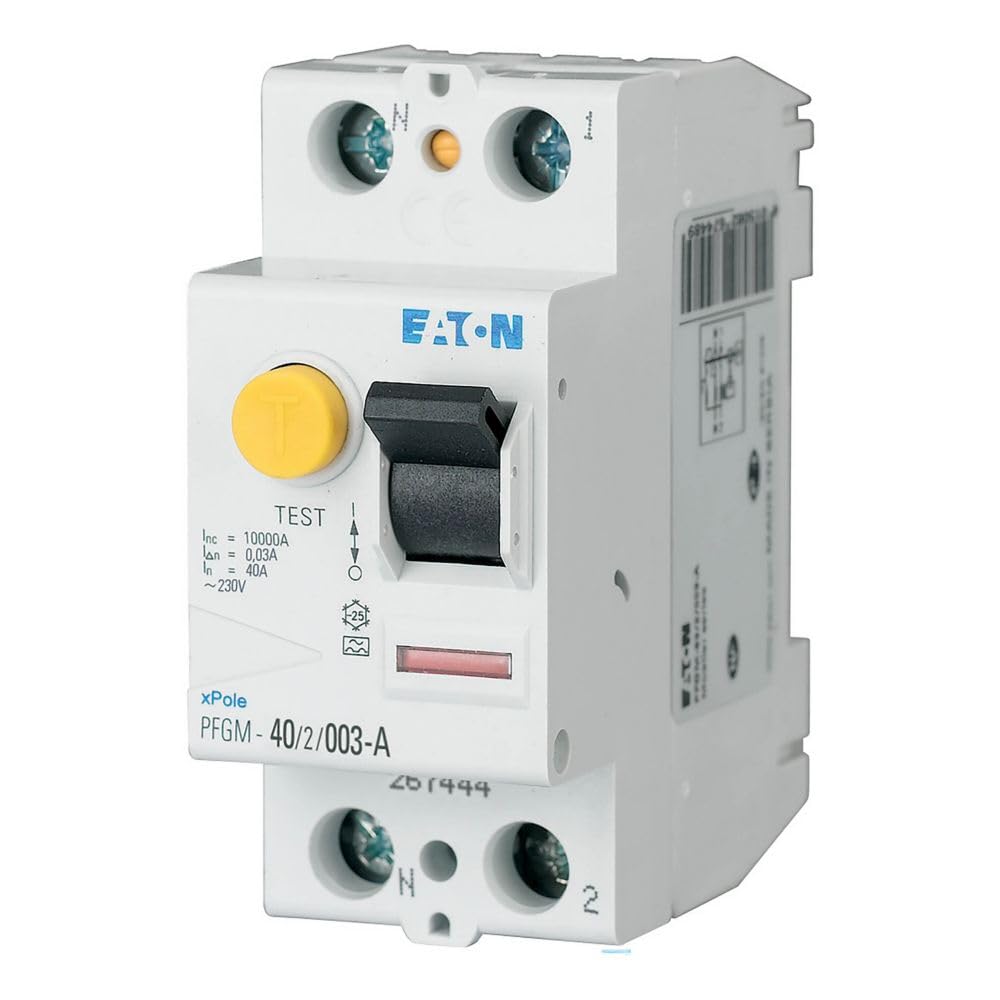 EATON 267444 PFGM-40/2/003 – Wechselschalter – Weiss – Controller schwarz – 2 Poles / 40 A / 30 mA –