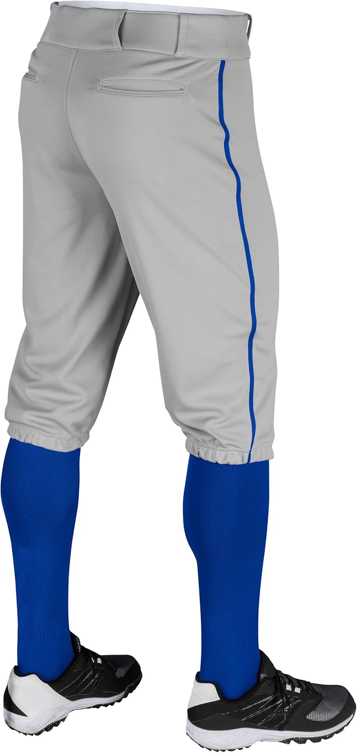 CHAMPRO Herren-Baseballhose mit DREI Kronen und Zopf S Grau, Royal Pipe Einfarbig, S Grau, Royal Pip