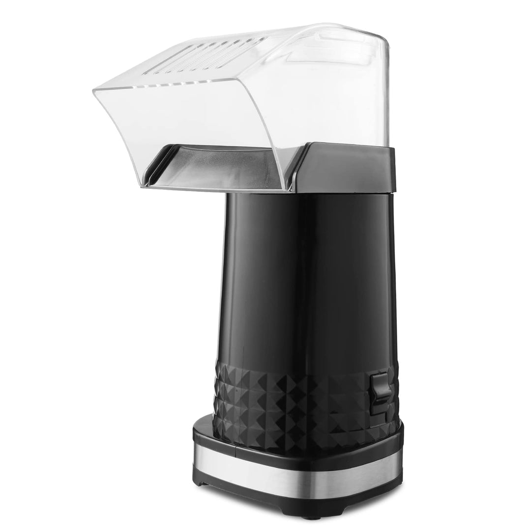 Nictemaw Popcornmaschine Heissluft 1200W Elektrischer Popcorn Maker für Zuhause, Schwarz