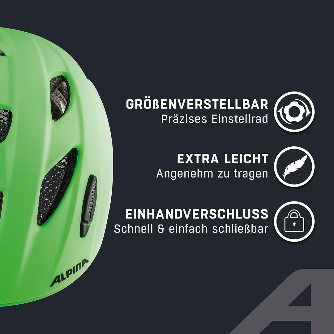 ALPINA XIMO L.E. - Leichter, Sicherer & Bruchfester Fahrradhelm Mit Optionalen LED-Licht Für Kinder