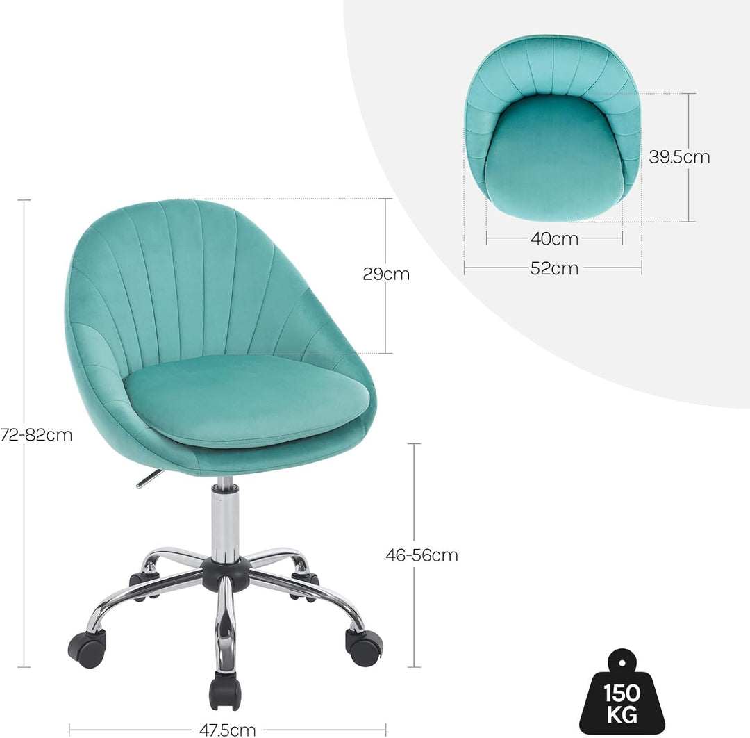 WOLTU Homeoffice Stuhl, Bürostuhl ergonomisch, Schminkstuhl drehbar, Drehstuhl mit Rollen, Schreibti