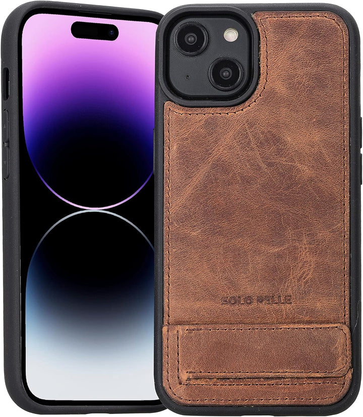 Solo Pelle Lederhülle für das iPhone 14 in 6.1 Zoll Case Leder Hülle Ledertasche Backcover aus echte
