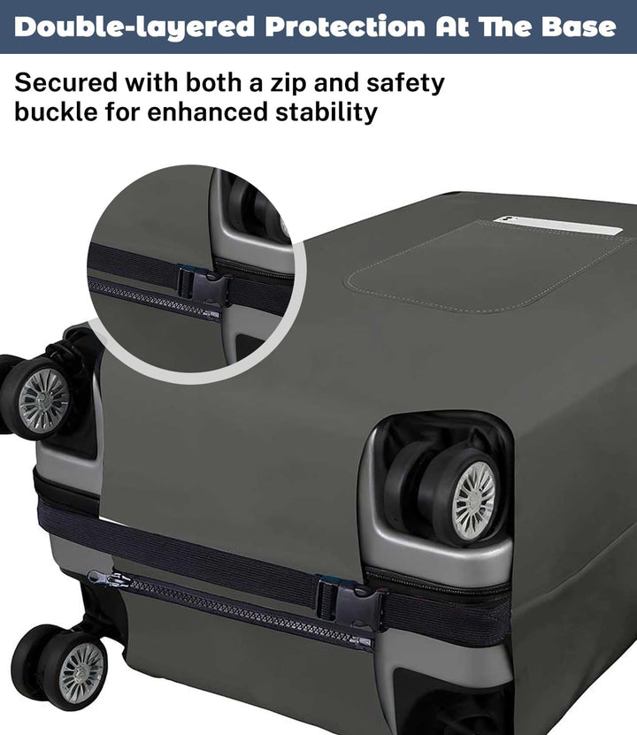 Morbuy Elastisch Kofferschutzhülle, Gross Kofferhülle Grau mit Reissverschluss, Suitcase Luggage Cov