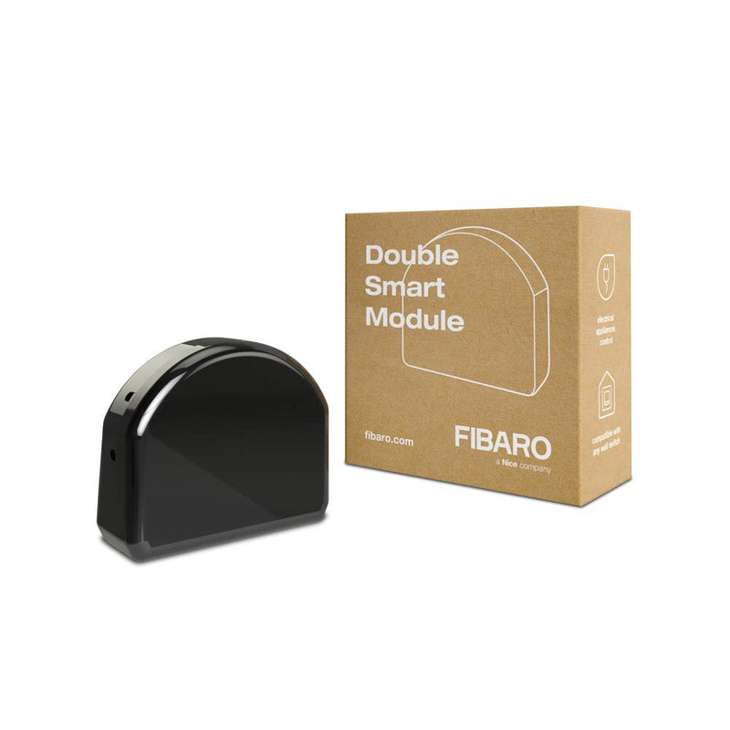 FIBARO Double Smart Module/ Z-Wave Plus Relaisschalter, Drahtloser Ein-Aus-Auslöser, FGS-224