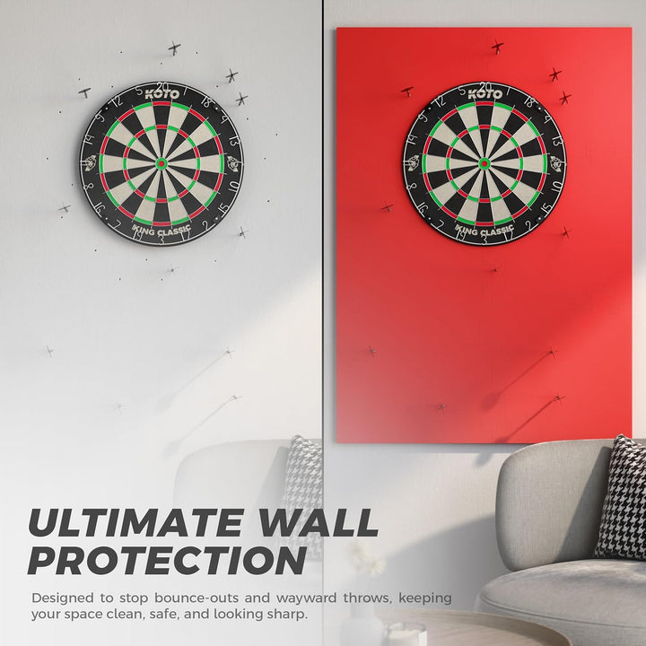 KOTO - 4pcs. Dart Surround, langlebige Dart wandschutz, verhindert Schäden, Eva 6PCS Quadrat Rot, 6P