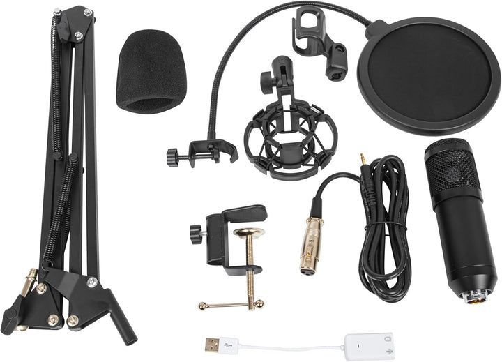 Retoo USB Mikrofon Nierenmikrofon Unidirektionales mit POP Filter Mikrofon mit Verstellbarer Griff P