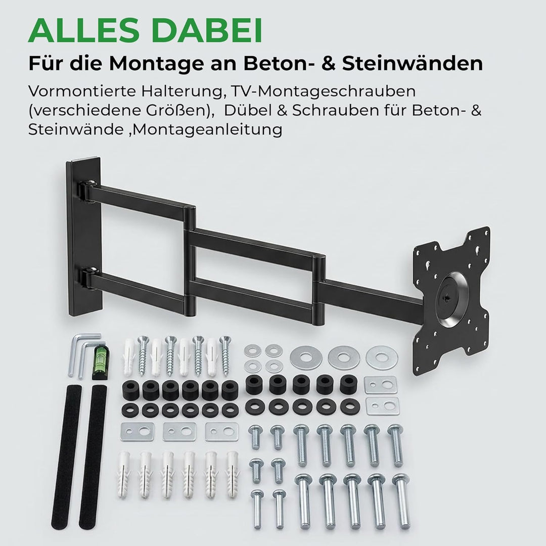 Axis XL 108,5 cm TV Wandhalterung mit extra langem Gelenkarm 50 Zoll Biz 75 Zoll – dreh-, Schwenk-,