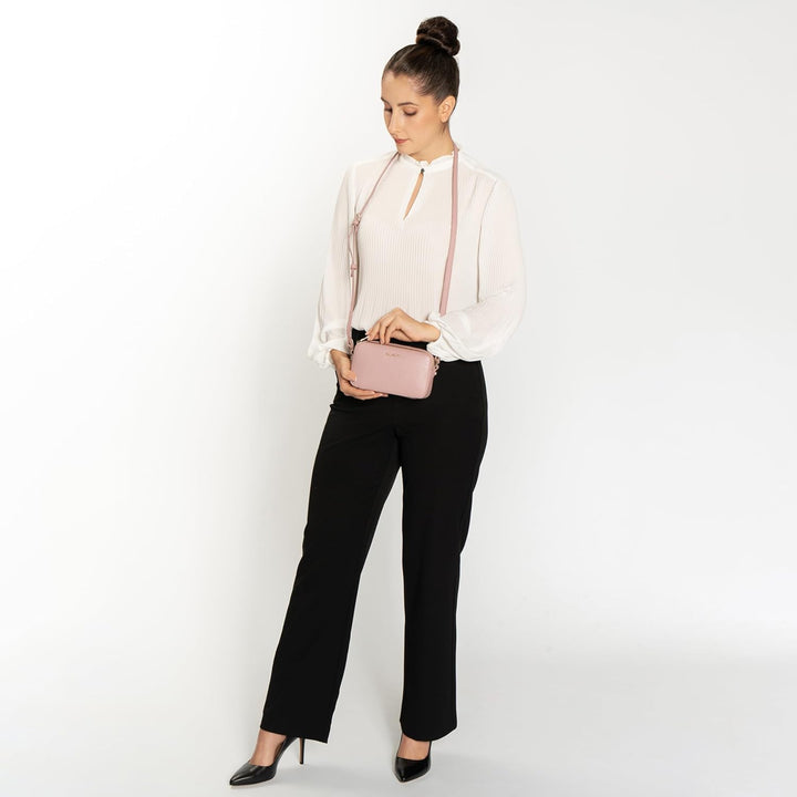 Lazarotti Bologna Leder Umhängetasche Damen | 2 Hauptfächer & längenverstellbarer Schulterriemen | m