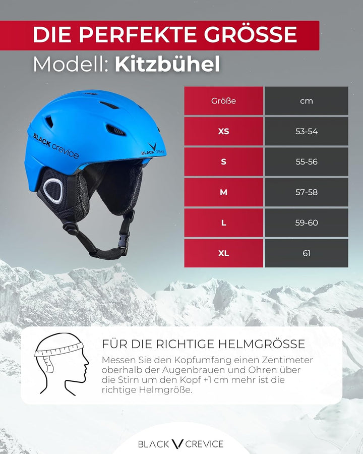 Black Crevice Skihelm Kitzbühel I Ski-Helm in sportlichem Design I Skihelm Herren & Damen I Skihelm