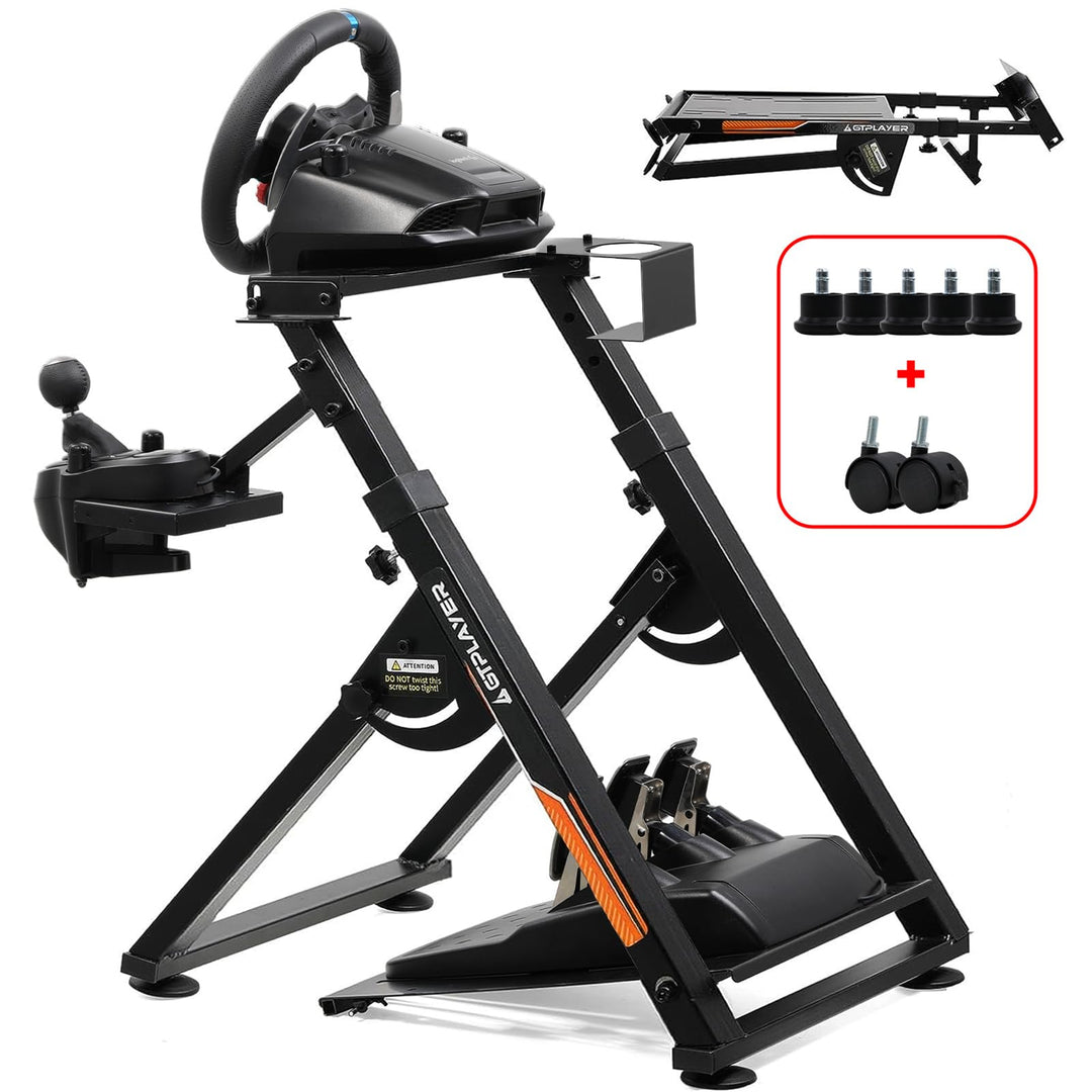 GTPLAYER Lenkradständer für Lenkrad Gaming Wheel Stand Racing Lenkradständer mit V1 V2 Schalthebelha
