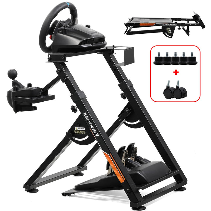 GTPLAYER Lenkradständer für Lenkrad Gaming Wheel Stand Racing Lenkradständer mit V1 V2 Schalthebelha