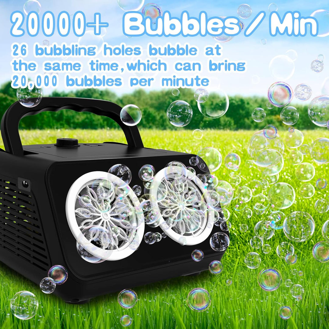 PANACARE 2.0 Automatische Seifenblasenmaschine, Tragbar Professional Bubble Machine 20000+ Bubbles/M
