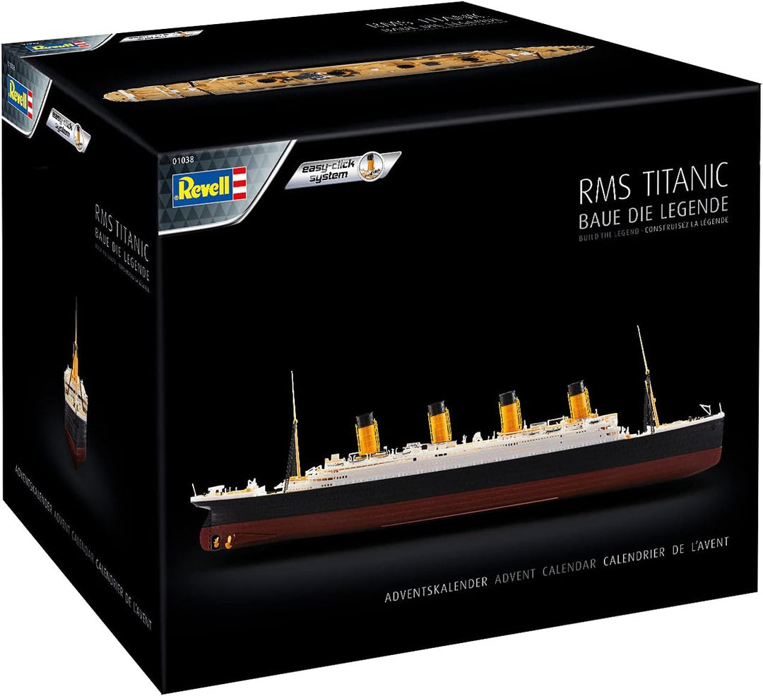 Revell Adventskalender, RMS Titanic mit Easy-Click-System in 24 Tagen zum Schiffsmodell, Adventskale