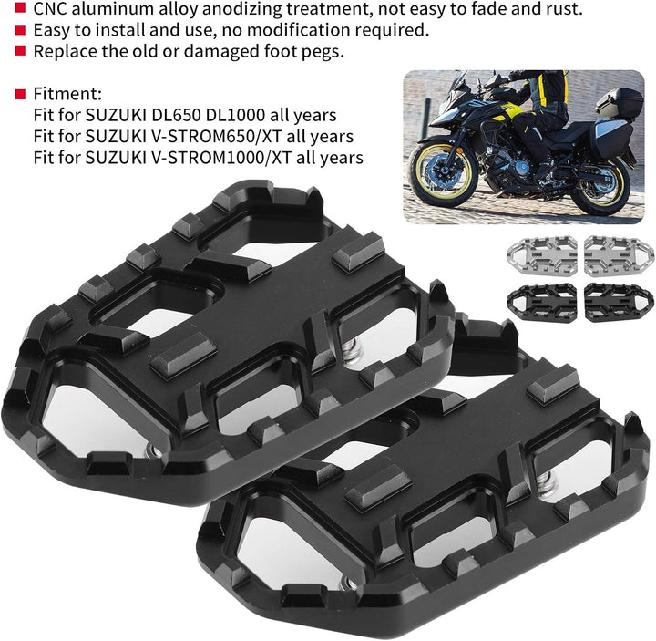 KIMISS Motorradpedal, 1 Paar Motorrad-Sicherheitsfussstütze CNC-Fussplatten aus Aluminiumlegierung P