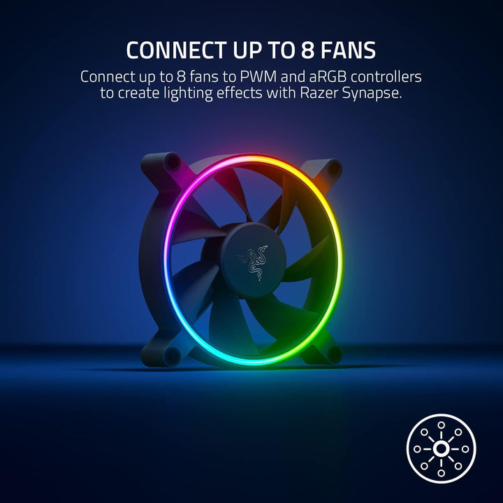 Razer Kunai Chroma - aRGB-PC-Hochleistungslüfter (Leise, leistungsstarke, Bis zu 8 Lüfter anschliess
