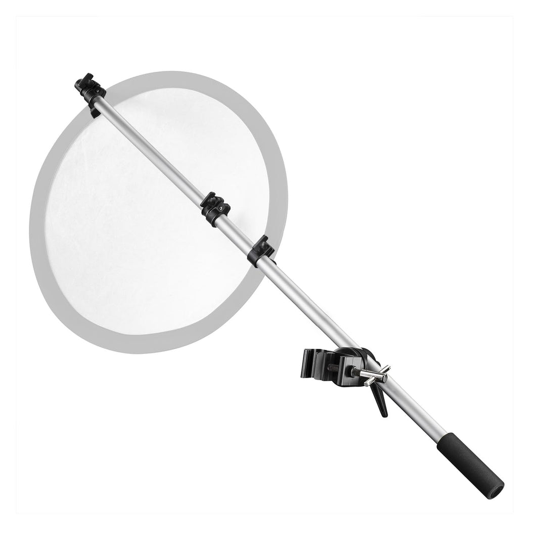 Walimex pro Reflektorhalter mit Klemme 44-150 cm (inkl. Transporttasche), Halter mit Klemme