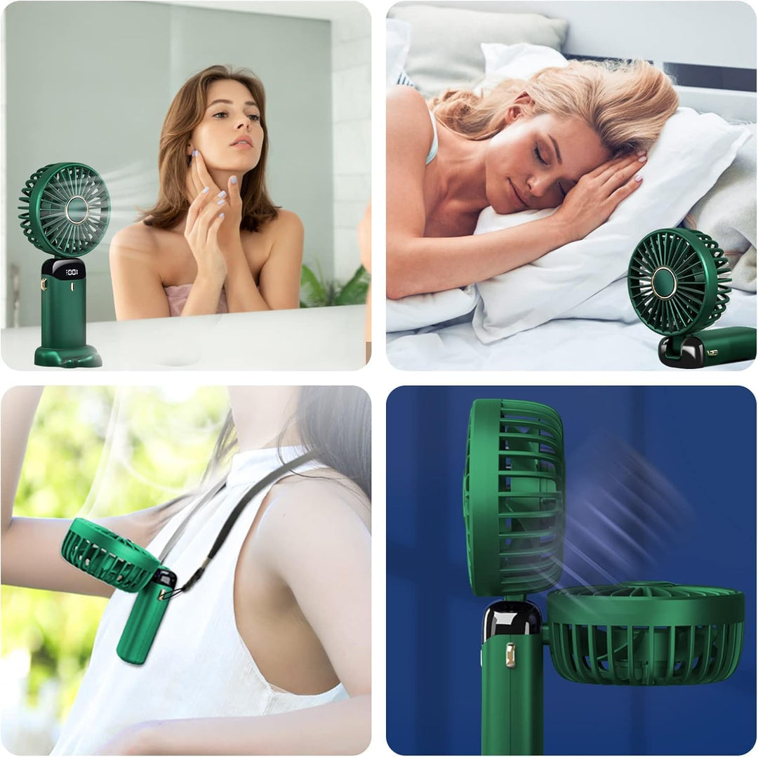 Jsdoin Handventilator, Tragbarer Mini Ventilator, Wiederaufladbar, Kleiner Taschenventilator Mit 5 G