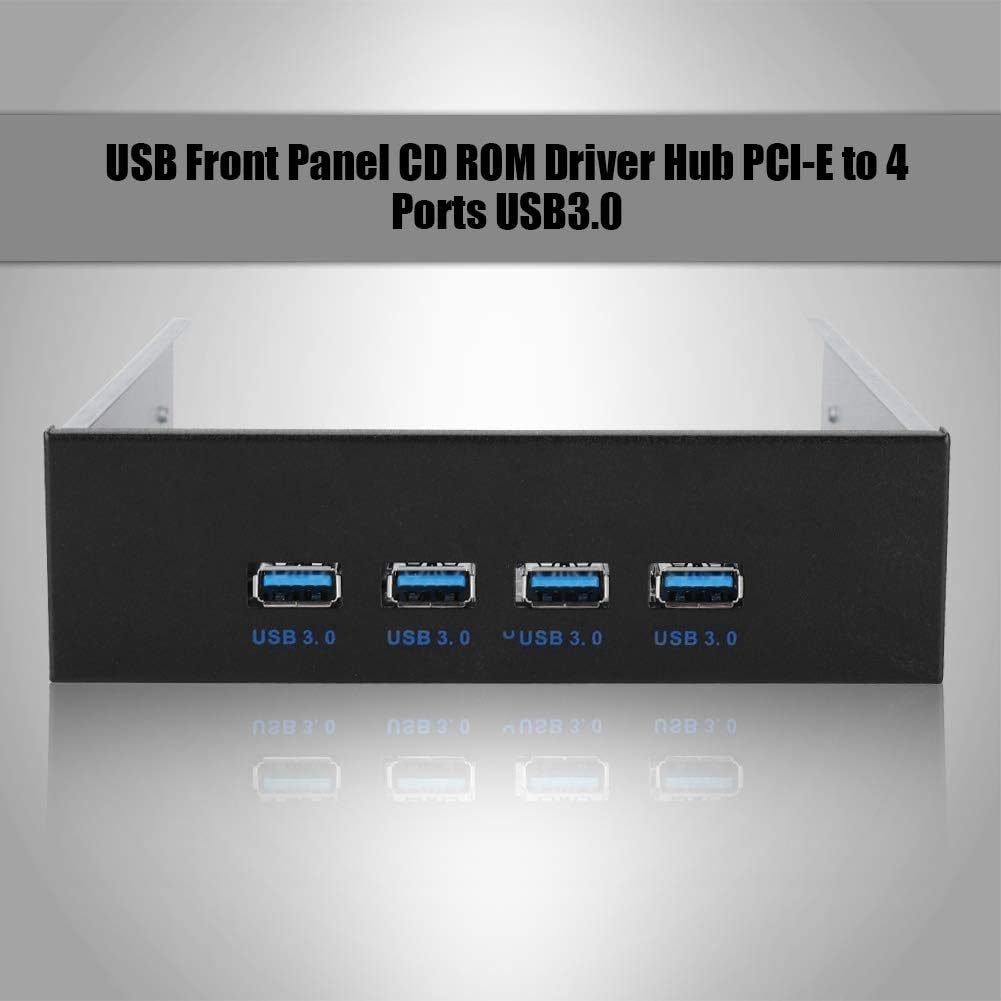 ASHATA USB-CD-ROM-Treiber auf der Frontplatte Treiber-Hub PCI-E an 4 Schnittstellen USB3.0 Frontpane