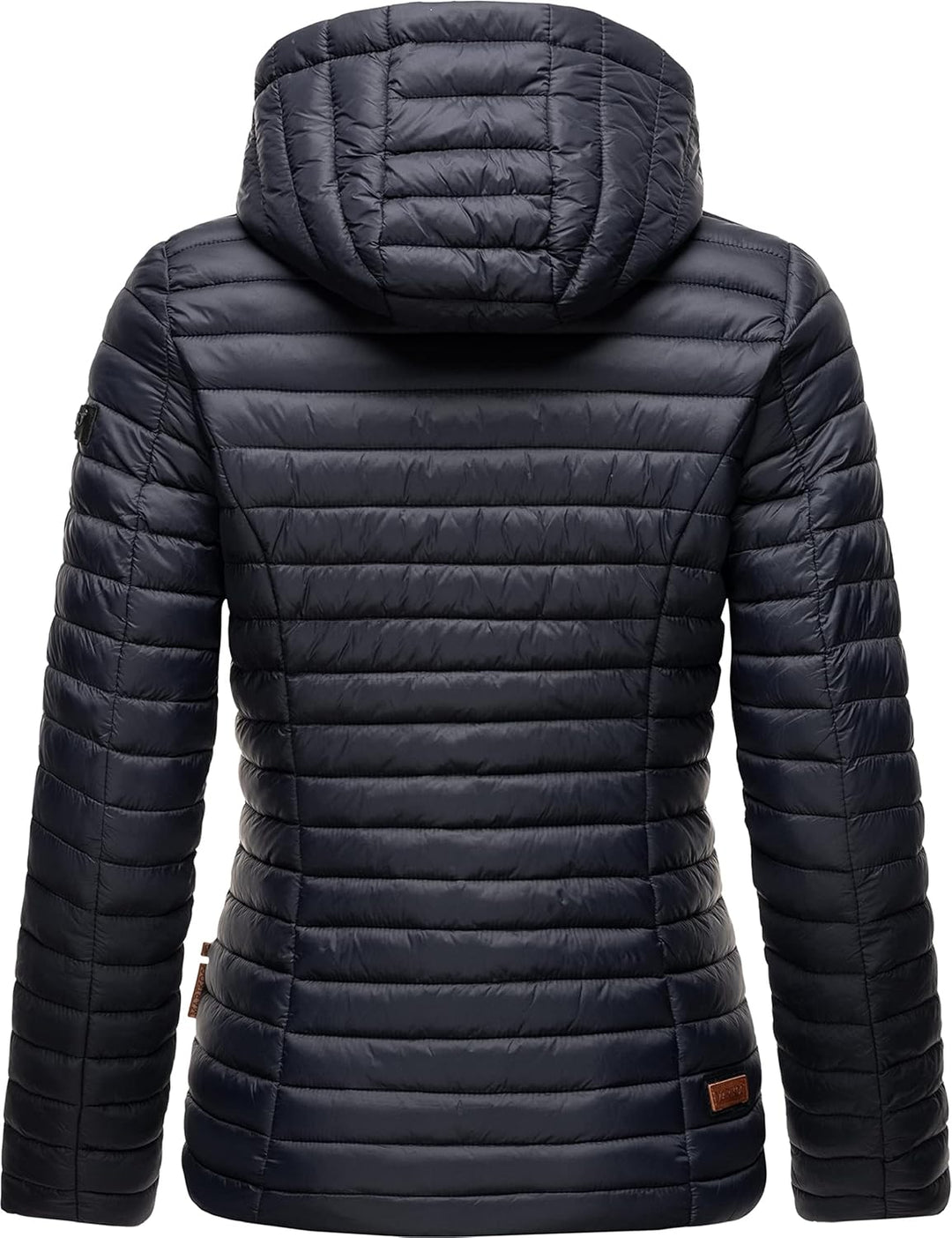 MARIKOO Damen leichte Übergangsjacke Steppjacke mit Kapuze Asraa XS-3XL, XS Navy