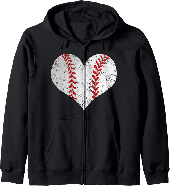 Baseball Fan I Baseball Spieler Herz I Baseball Kapuzenjacke
