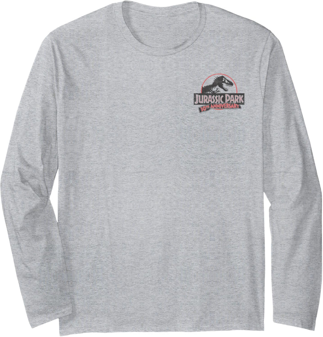 Jurassic Park 30th Anniversary Caution Retro Langarmshirt