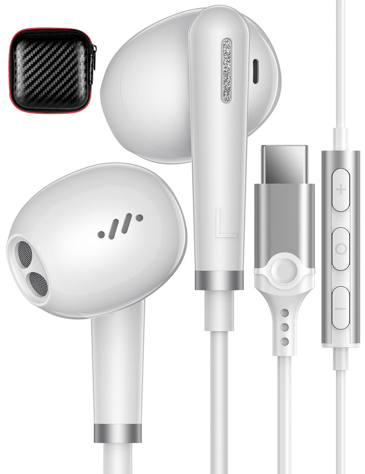 iMangoo USB C Kopfhörer für iPhone 17 16 15 Pro Max Galaxy S26 Ultra A17 | USB C Headset mit Mikrofo