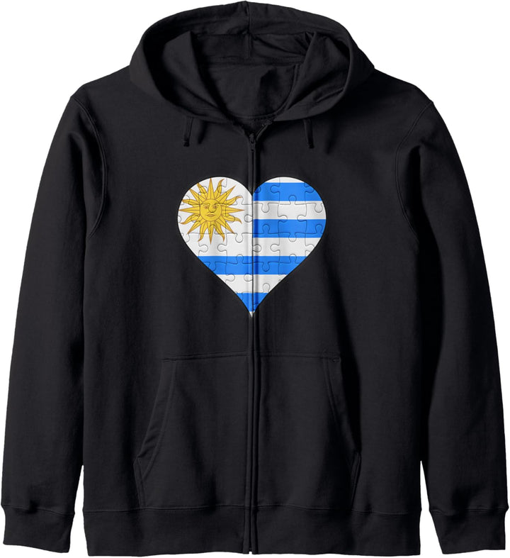 Uruguay Uraguyan Flagge Herz Kapuzenjacke