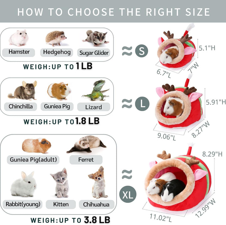 JanYoo Kleintierhöhle für Chinchilla, Igel, Meerschweinchen, Käfigzubehör, Spielzeug, für Bartagame,