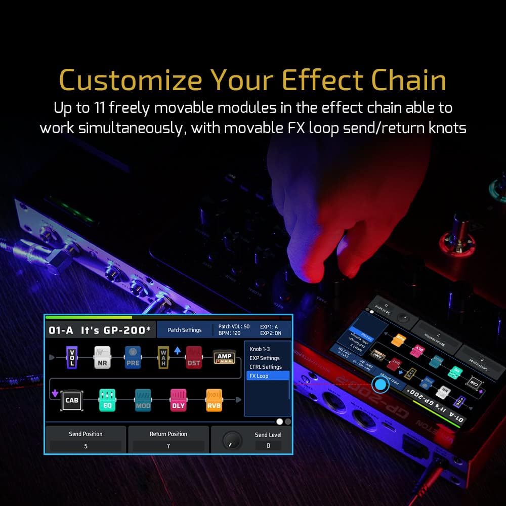Valeton Effektpedal Multi-Effekte Gitarren Bass Prozessor Gitarren Bass Amp Modeling IR Cabinets Sim